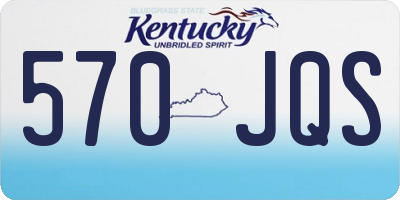KY license plate 570JQS