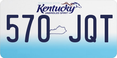 KY license plate 570JQT