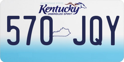KY license plate 570JQY