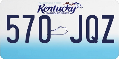 KY license plate 570JQZ