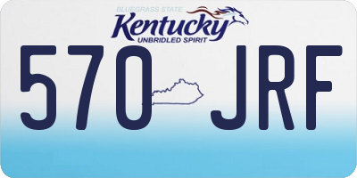 KY license plate 570JRF