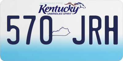KY license plate 570JRH
