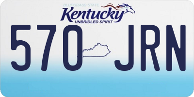 KY license plate 570JRN