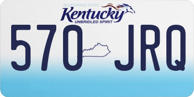 KY license plate 570JRQ
