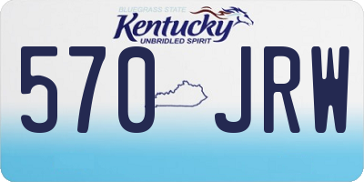 KY license plate 570JRW