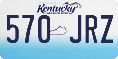 KY license plate 570JRZ