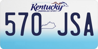KY license plate 570JSA