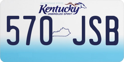 KY license plate 570JSB