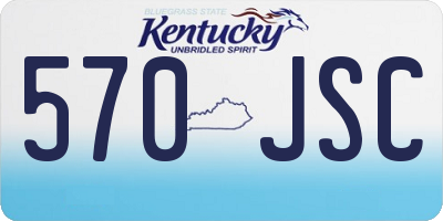 KY license plate 570JSC