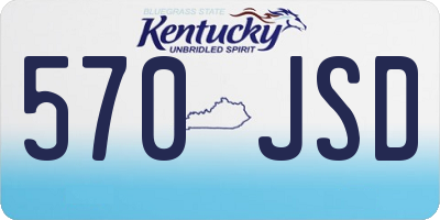 KY license plate 570JSD