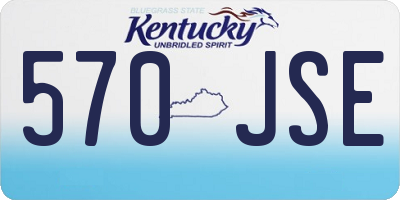 KY license plate 570JSE