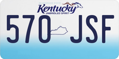 KY license plate 570JSF