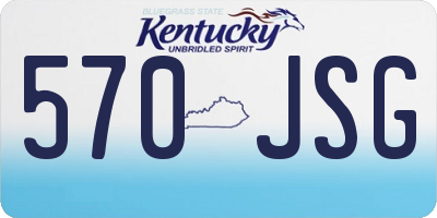 KY license plate 570JSG
