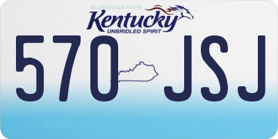 KY license plate 570JSJ