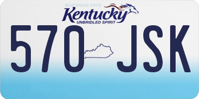 KY license plate 570JSK