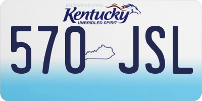 KY license plate 570JSL