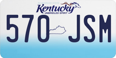 KY license plate 570JSM