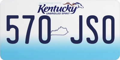 KY license plate 570JSO