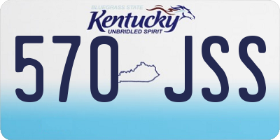 KY license plate 570JSS