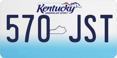 KY license plate 570JST