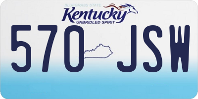 KY license plate 570JSW
