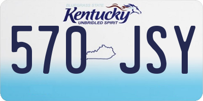 KY license plate 570JSY
