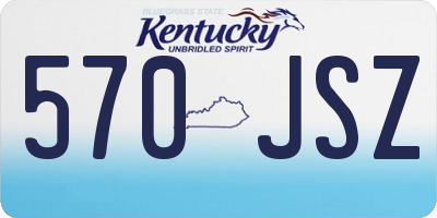 KY license plate 570JSZ