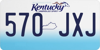 KY license plate 570JXJ