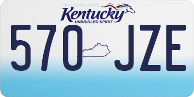 KY license plate 570JZE