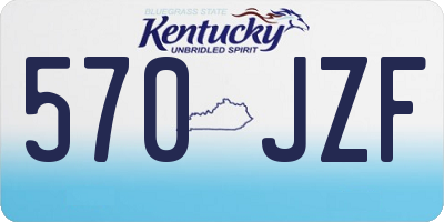 KY license plate 570JZF