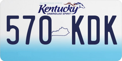 KY license plate 570KDK