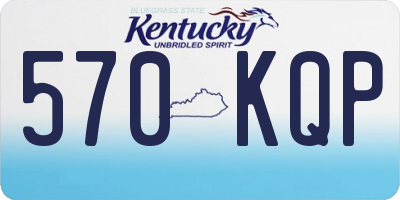 KY license plate 570KQP