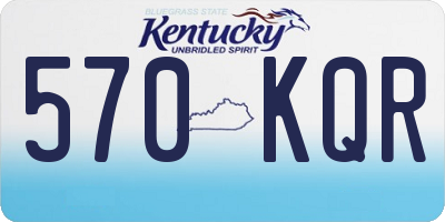 KY license plate 570KQR