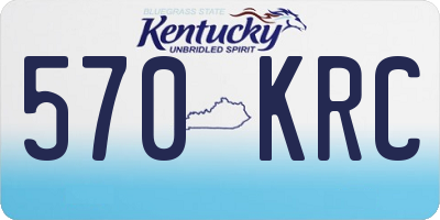 KY license plate 570KRC