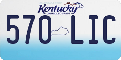 KY license plate 570LIC