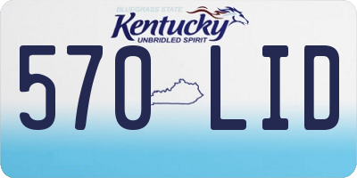 KY license plate 570LID
