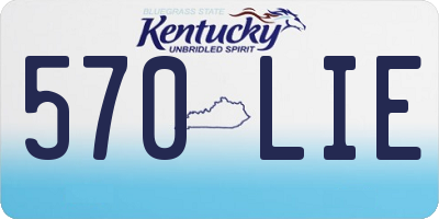 KY license plate 570LIE