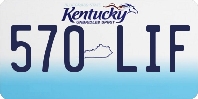 KY license plate 570LIF