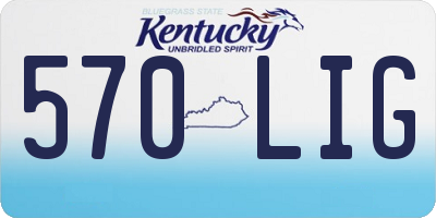 KY license plate 570LIG