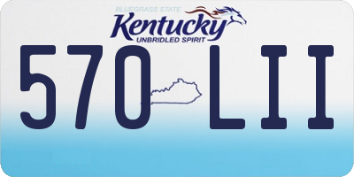 KY license plate 570LII