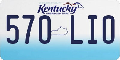 KY license plate 570LIO