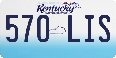 KY license plate 570LIS