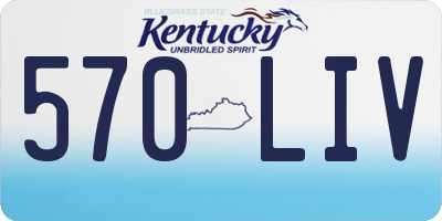 KY license plate 570LIV