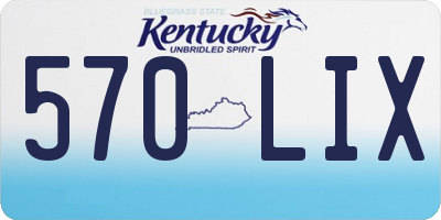 KY license plate 570LIX