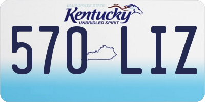 KY license plate 570LIZ