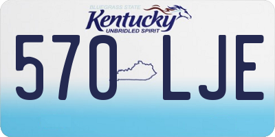 KY license plate 570LJE