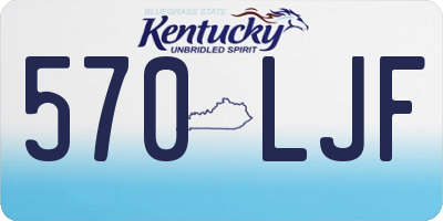 KY license plate 570LJF