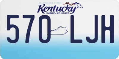 KY license plate 570LJH
