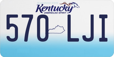 KY license plate 570LJI