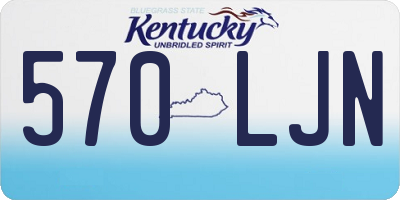 KY license plate 570LJN